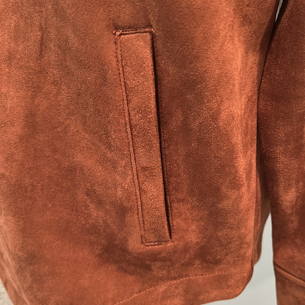 Liverpool Los Angeles Faux Suede Utility Jacket Penny Brown NWT Size S - Picture 4 of 5